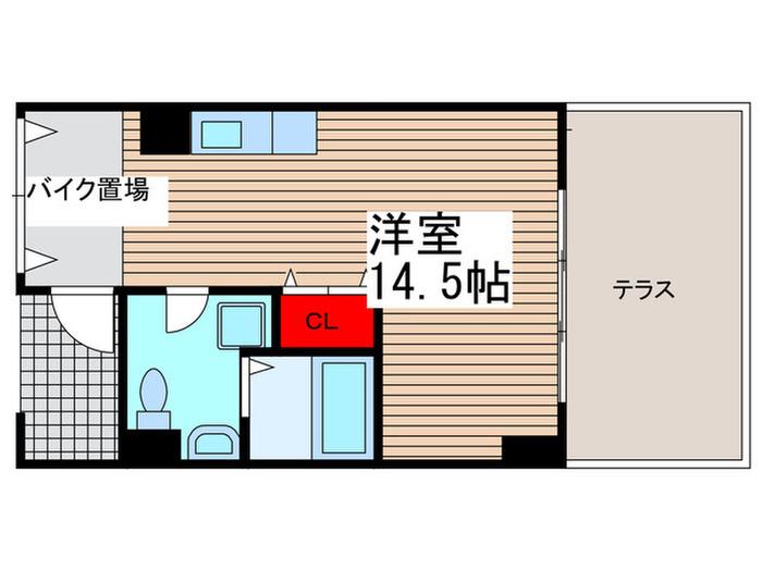 グリシーヌ響(ワンルーム/1階)の間取り写真