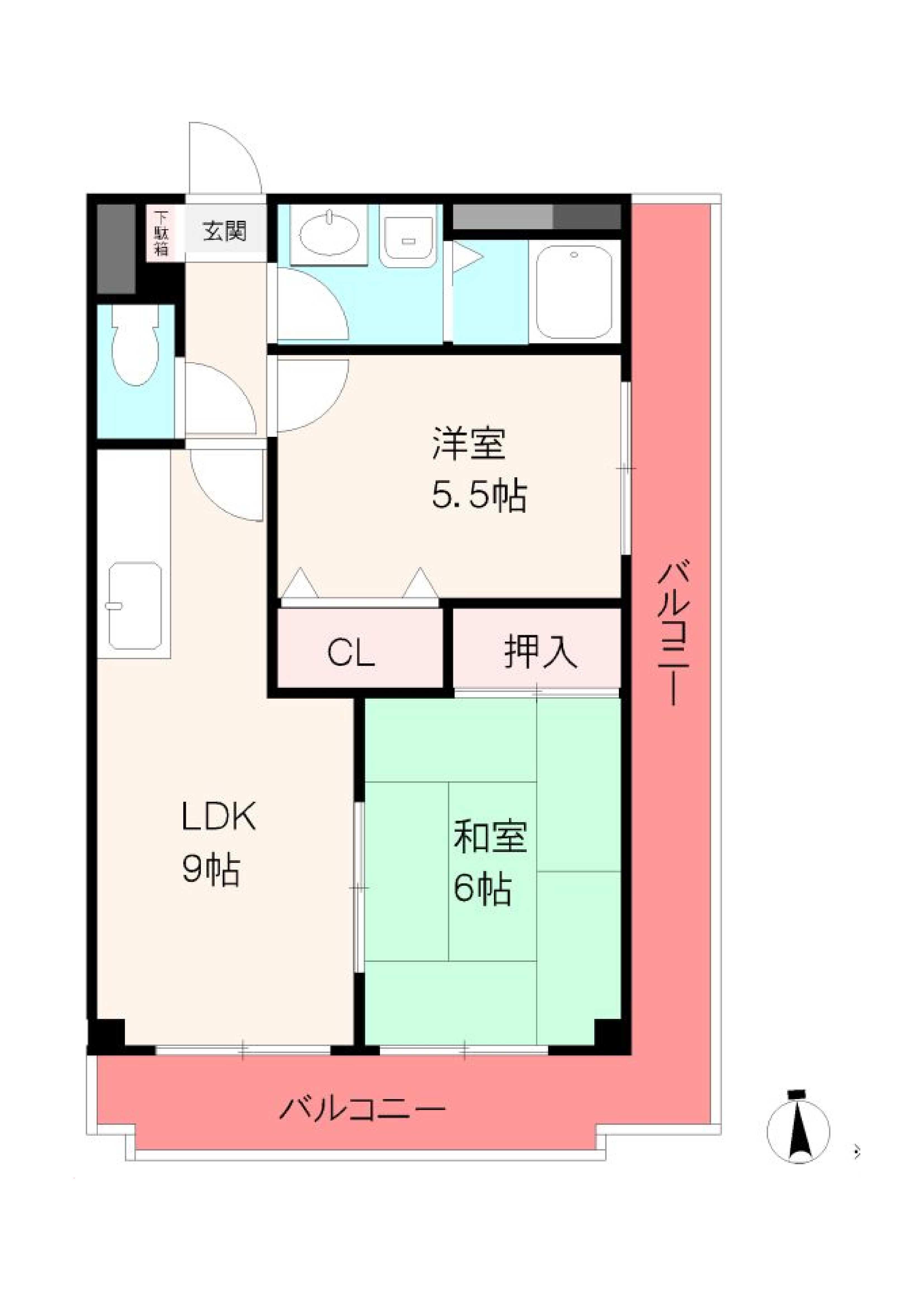 パールハイツ伊丹(2LDK/4階)の間取り写真