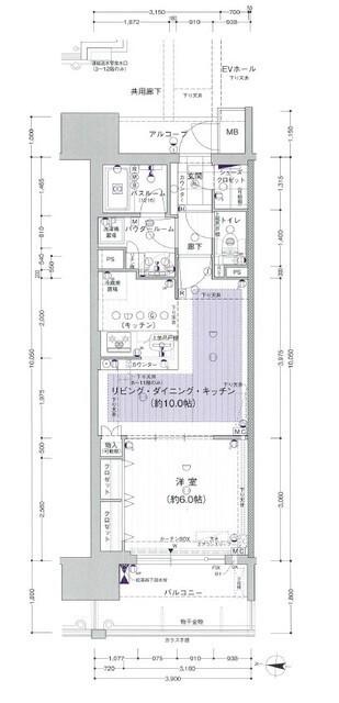 プレサンスグラン丸の内(1LDK/2階)の間取り写真