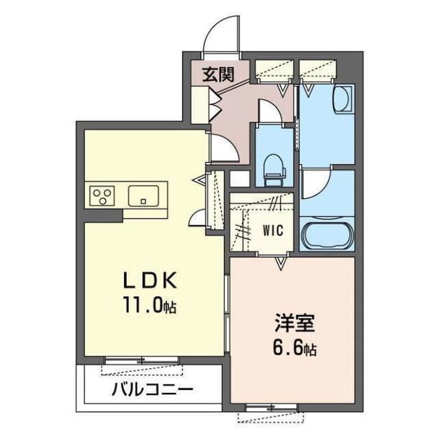 ヴェール エ フルール(1LDK/3階)の間取り写真