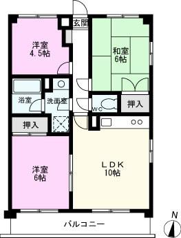 グリーンヒルズ東川口(3LDK/2階)の間取り写真