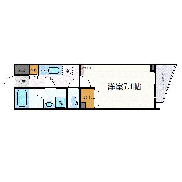 クレヴィスタ中板橋II(1K/2階)の間取り写真