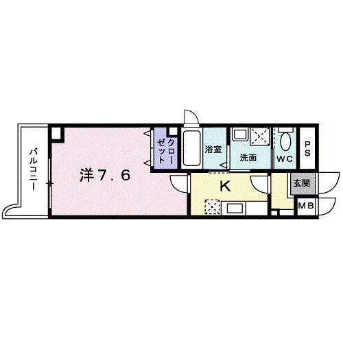 クラインハウス(1K/5階)の間取り写真