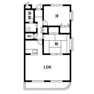 フォレスタ社が丘(2LDK/1階)の間取り写真