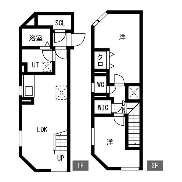 OAKLANCE荏原中延(2LDK/5階)の間取り写真