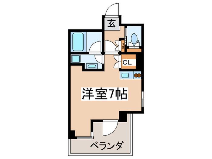 ELYCION(ワンルーム/4階)の間取り写真
