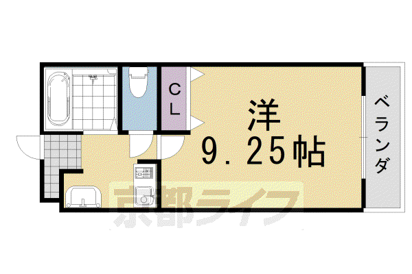 グリーンコートNANJO(1K/1階)の間取り写真