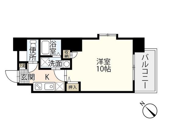 BZ HILLS STAGE(1K/4階)の間取り写真
