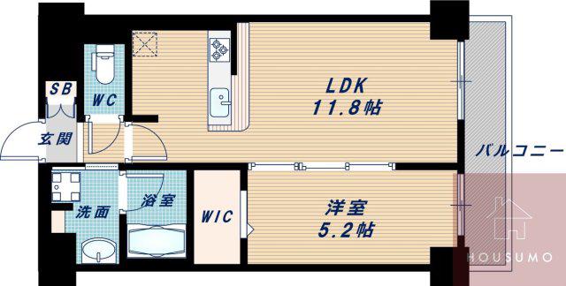 VEGA(1LDK/3階)の間取り写真