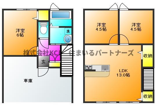 HOOKED HOUSE 一條(3LDK/1階)の間取り写真
