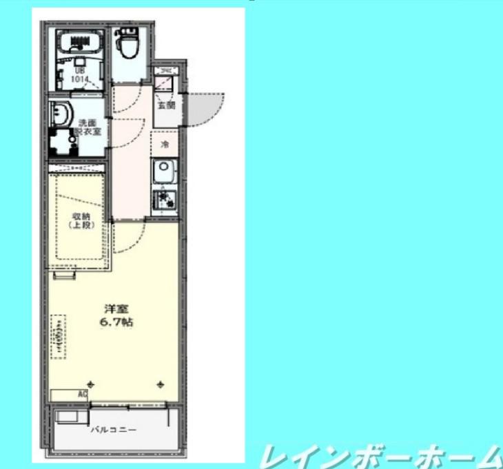 KLEIS馬橋(1K/1階)の間取り写真