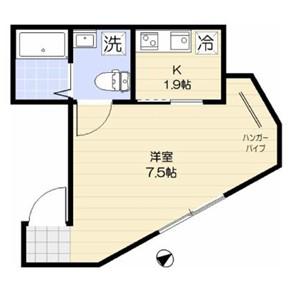 アライズ(1K/2階)の間取り写真