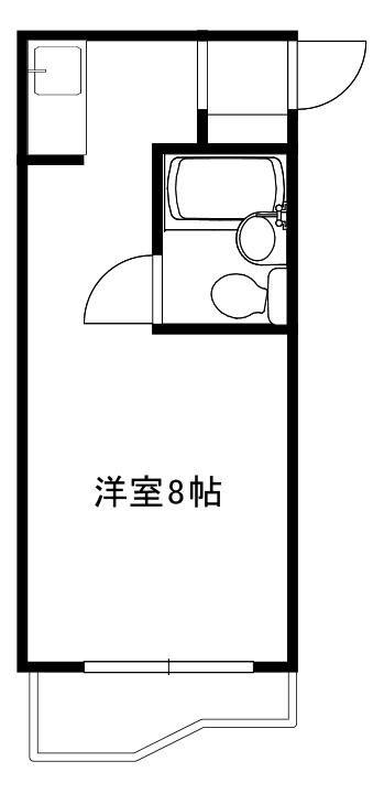 勝どきハイデンス(ワンルーム/7階)の間取り写真