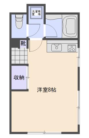 野方6丁目マンション(ワンルーム/1階)の間取り写真
