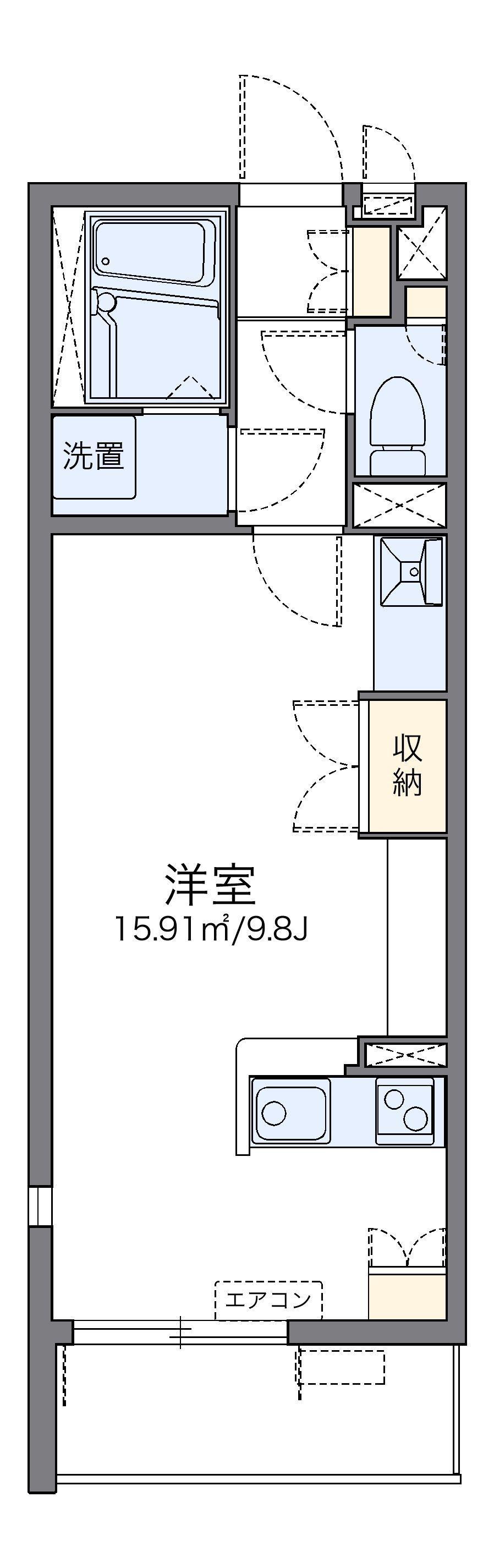 レオネクストORCHID T(ワンルーム/4階)の間取り写真