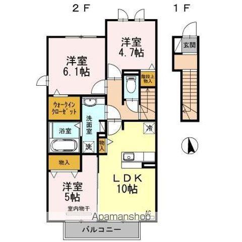 サンシャイン川八(3LDK/2階)の間取り写真