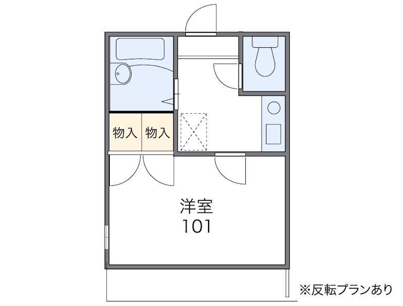 レオパレス円光寺第1(1K/1階)の間取り写真