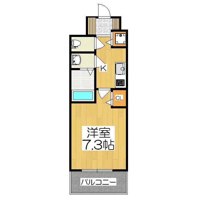 アスヴェル京都壬生イースト(1K/4階)の間取り写真