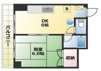アクシスカナエⅠ(1DK/3階)の間取り写真