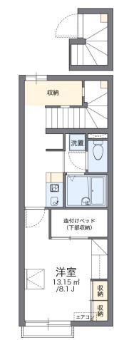レオパレスCORAL 明石西(1K/2階)の間取り写真