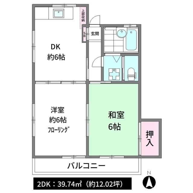 平和台ハイツ(2DK/1階)の間取り写真