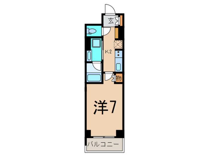 MFPRコート武蔵小山(1K/8階)の間取り写真