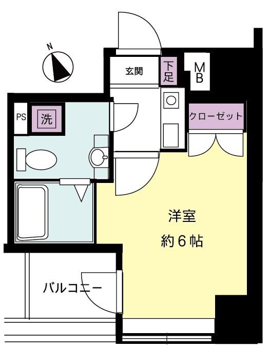 サンテミリオン茅場町リバーサイド(1K/11階)の間取り写真