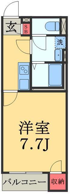 クレイノアルコーブ(1K/1階)の間取り写真