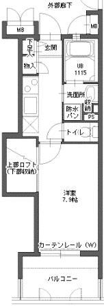 アクタス博多Vタワー(1K/15階)の間取り写真