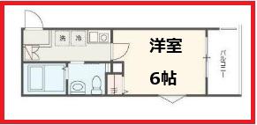 メルラス京成小岩III(1K/1階)の間取り写真
