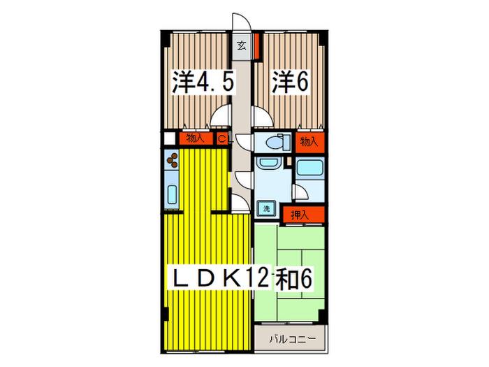 グランドメゾン浦和(3LDK/1階)の間取り写真