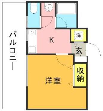 ニューロング博多(1K/7階)の間取り写真