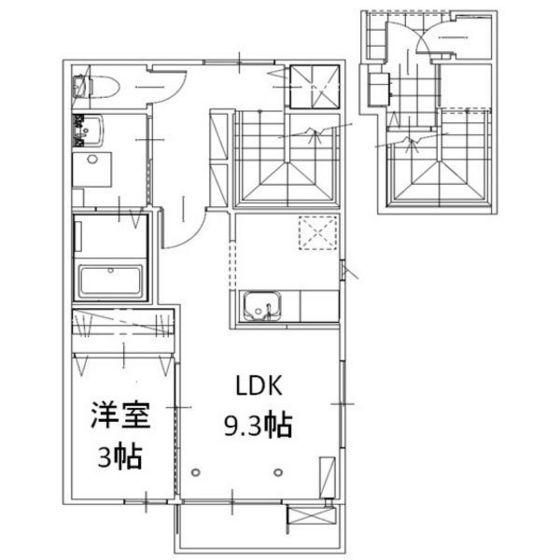 ルシエールII(1LDK/2階)の間取り写真