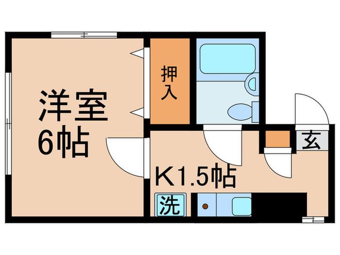 ファミール目白(1K/4階)の間取り写真