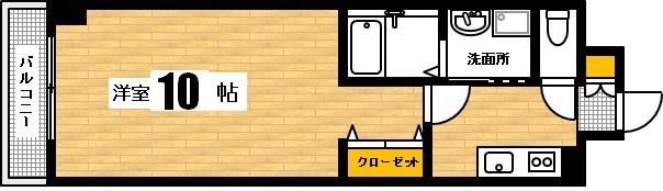 SURENADI(1K/2階)の間取り写真