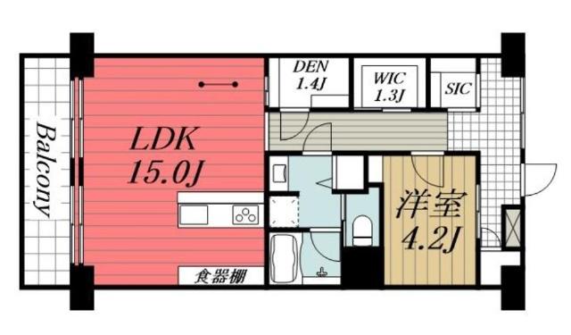 マンション東陽町(1SLDK/7階)の間取り写真