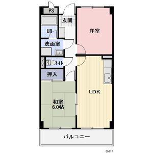 ファンタジア(2LDK/1階)の間取り写真