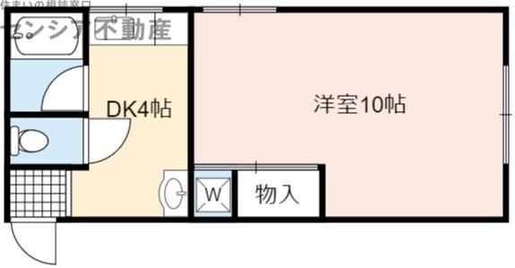 清光ハイツ(1DK/3階)の間取り写真
