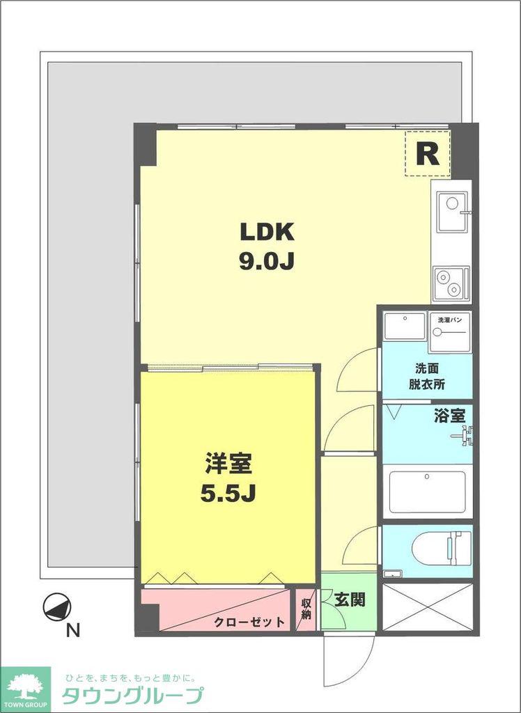 月村マンションNO33(1LDK/8階)の間取り写真