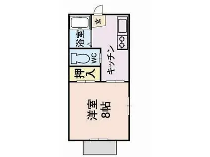 レジデンスサトウ(1K/2階)の間取り写真