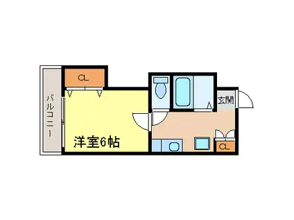 モダニティ塚本(1K/4階)の間取り写真