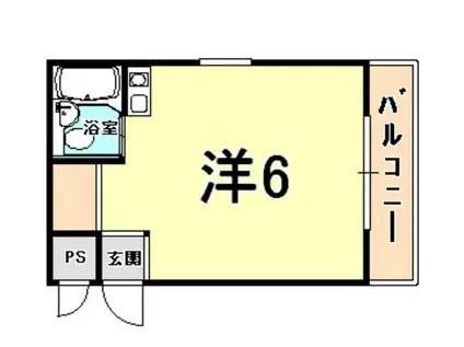ダイドーメゾン上甲子園(ワンルーム/3階)の間取り写真