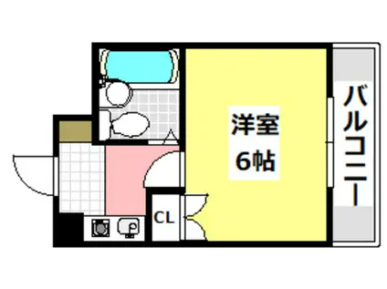 パークサイド別府(1K/3階)の間取り写真