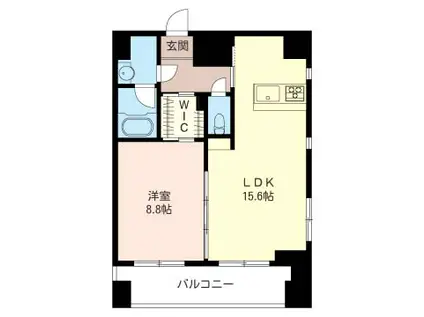 エルドール三宿(1LDK/6階)の間取り写真
