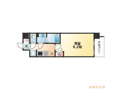 ファスティーナ志賀本通(1K/7階)の間取り写真