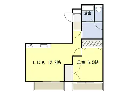 コーポラスY&K(1LDK/1階)の間取り写真