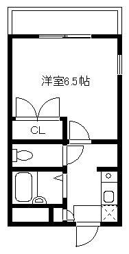 三京マンション(1K/3階)の間取り写真