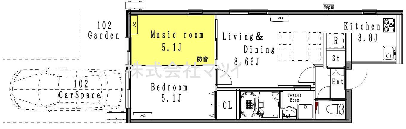 エスペランサ南行徳(2LDK/1階)の間取り写真