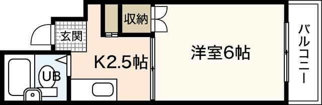 ASSOCIE中広(1K/4階)の間取り写真