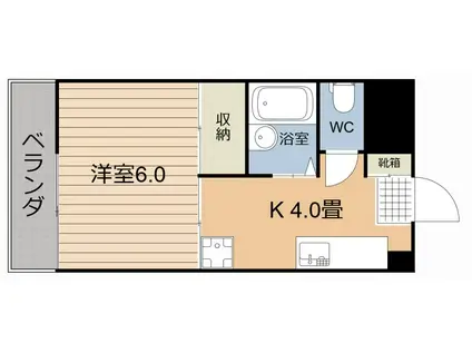 Y´SBLD.XVI(1K/5階)の間取り写真